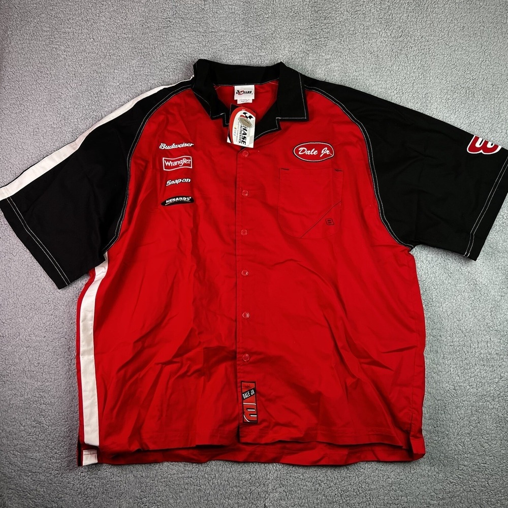 Vintage NASCAR Dale Earnhardt Jr. Bud Snap On Chase Authentics Button Shirt XL